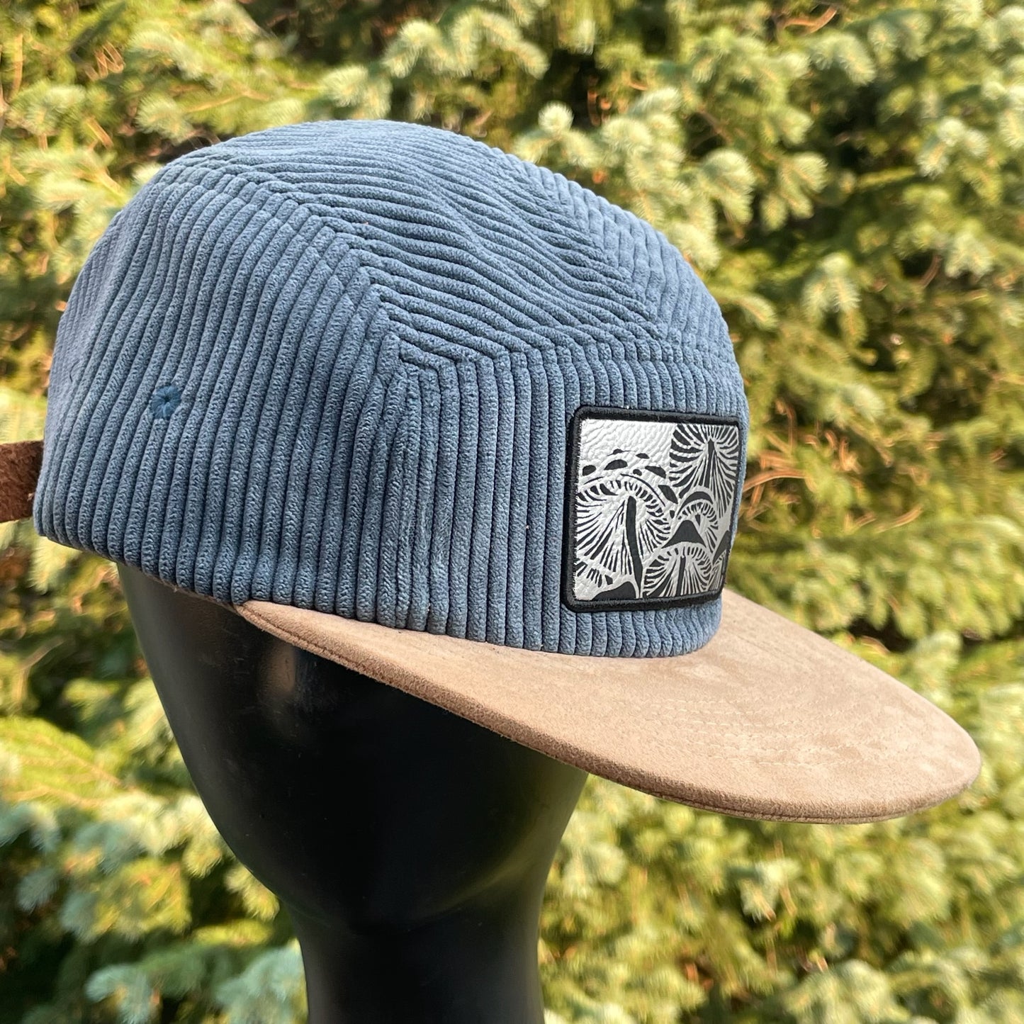 Blue Corduroy - 5 Panel - Long Brim