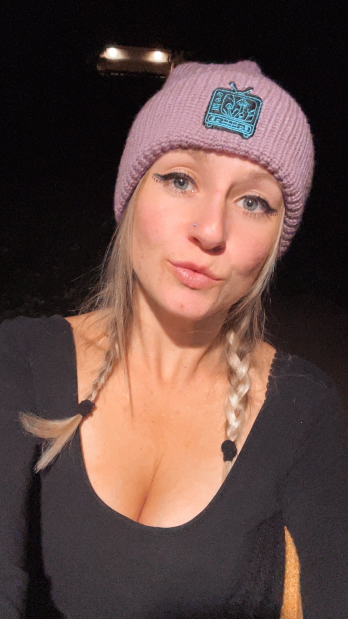 Fungirl Network Beanie - Purple & Blue