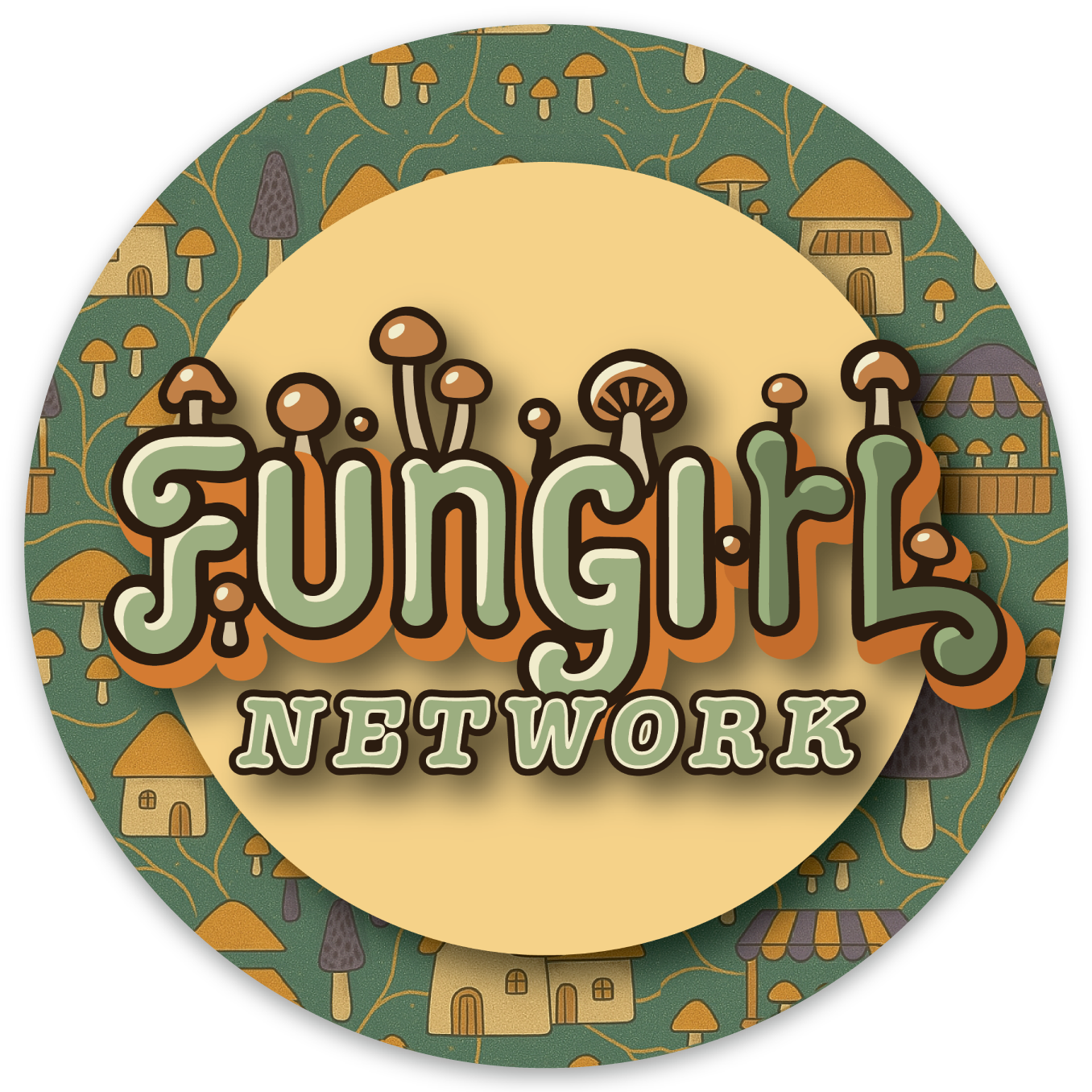 Fungirl Network Village Sticker