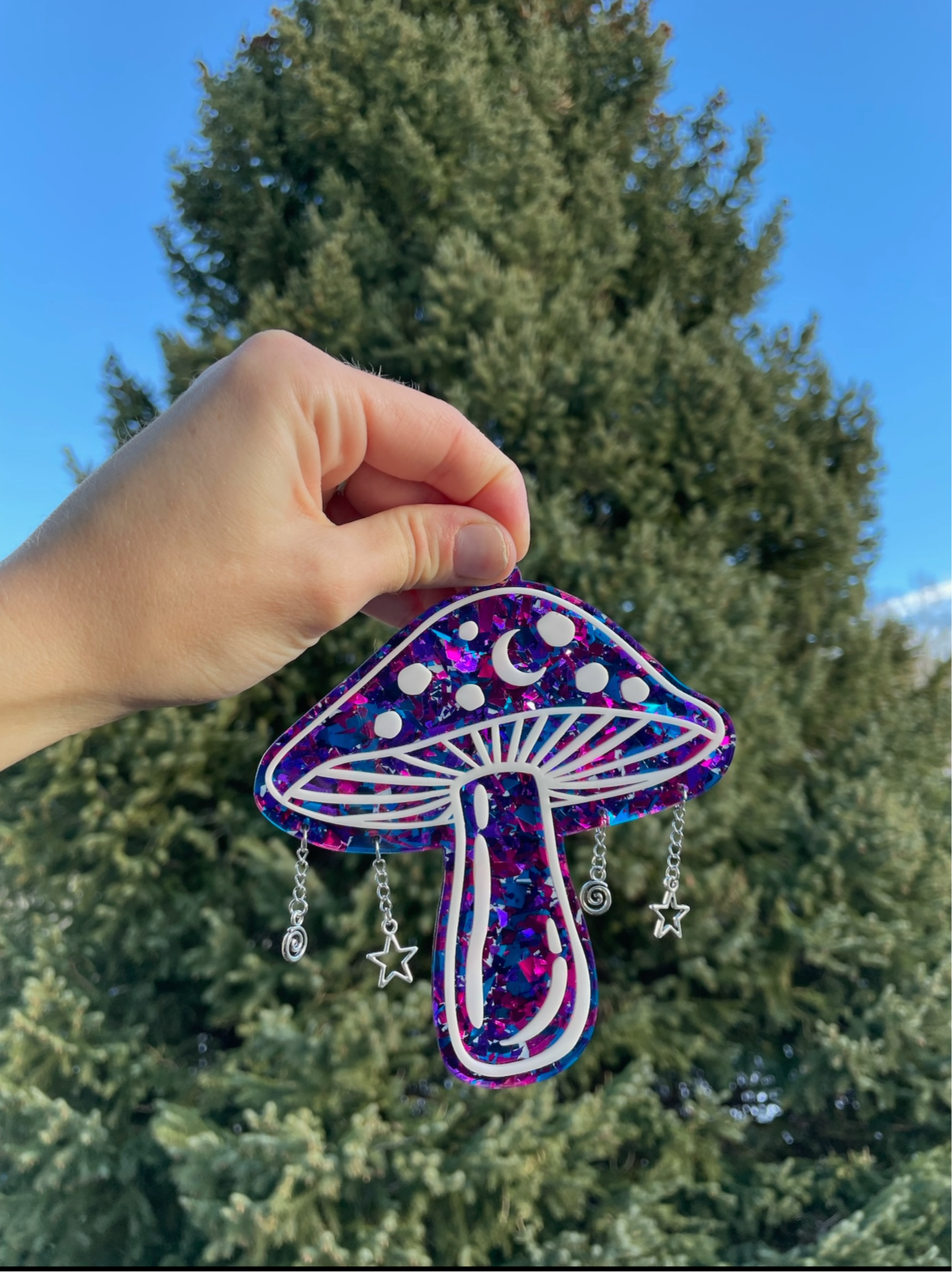 Glitter Mushroom Ornament