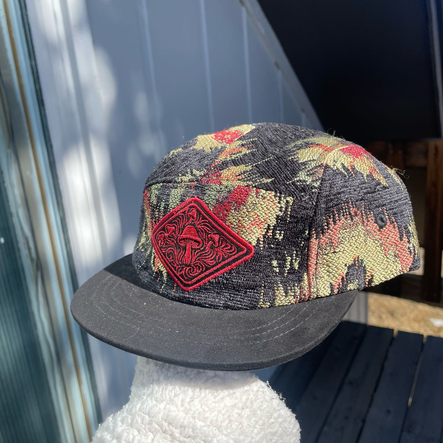 Abstract - 5 Panel Hat (Short Brim)