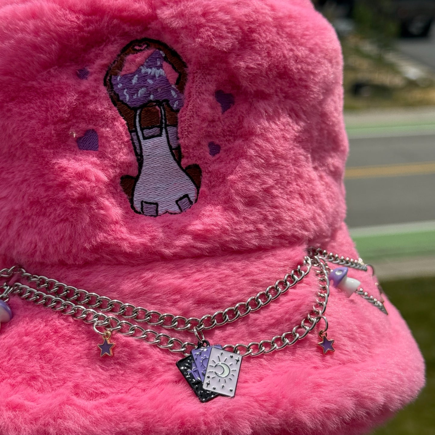 Pink Heart Bucket Hat 2