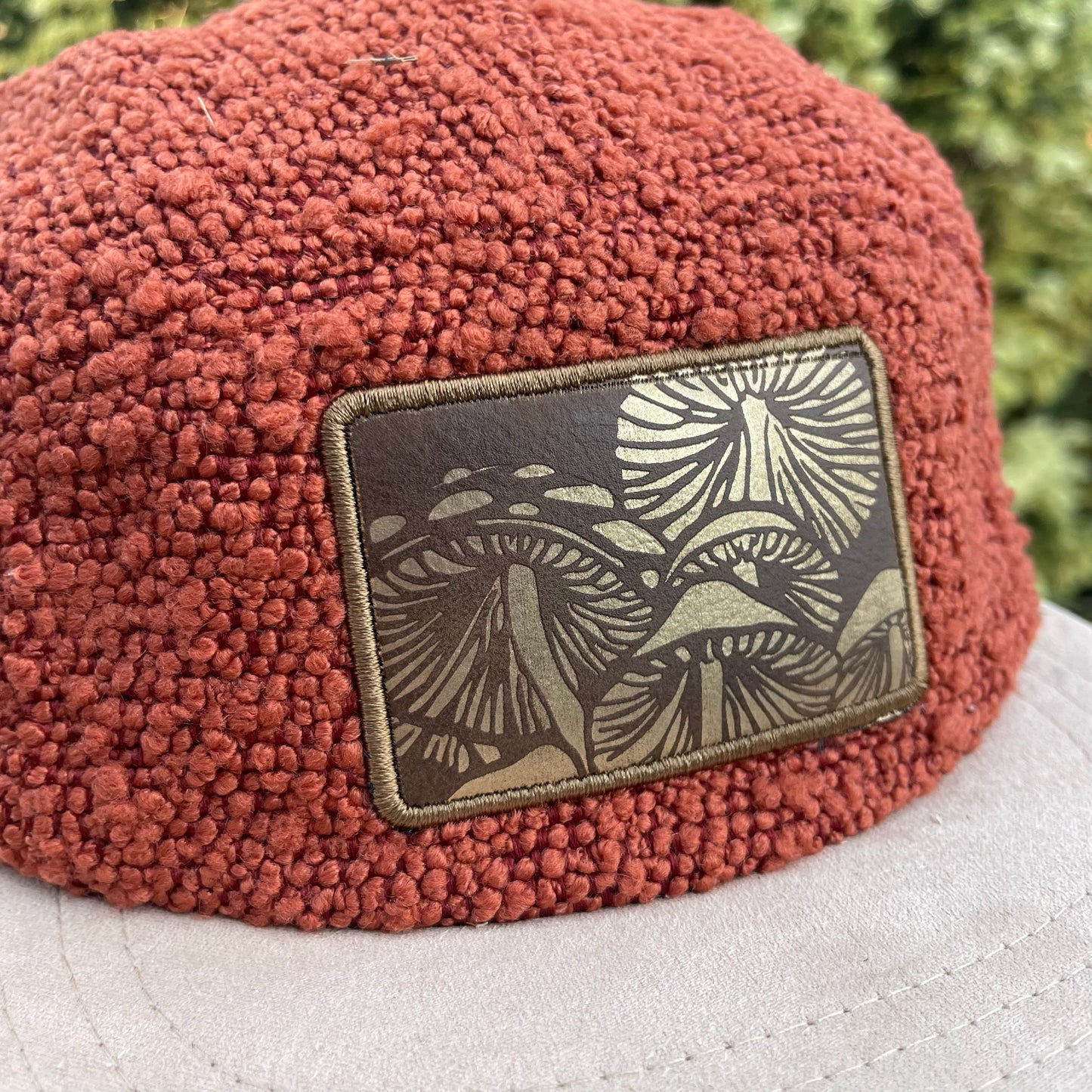 Burnt Orange Corduroy - 5 Panel Hat - Short Brim