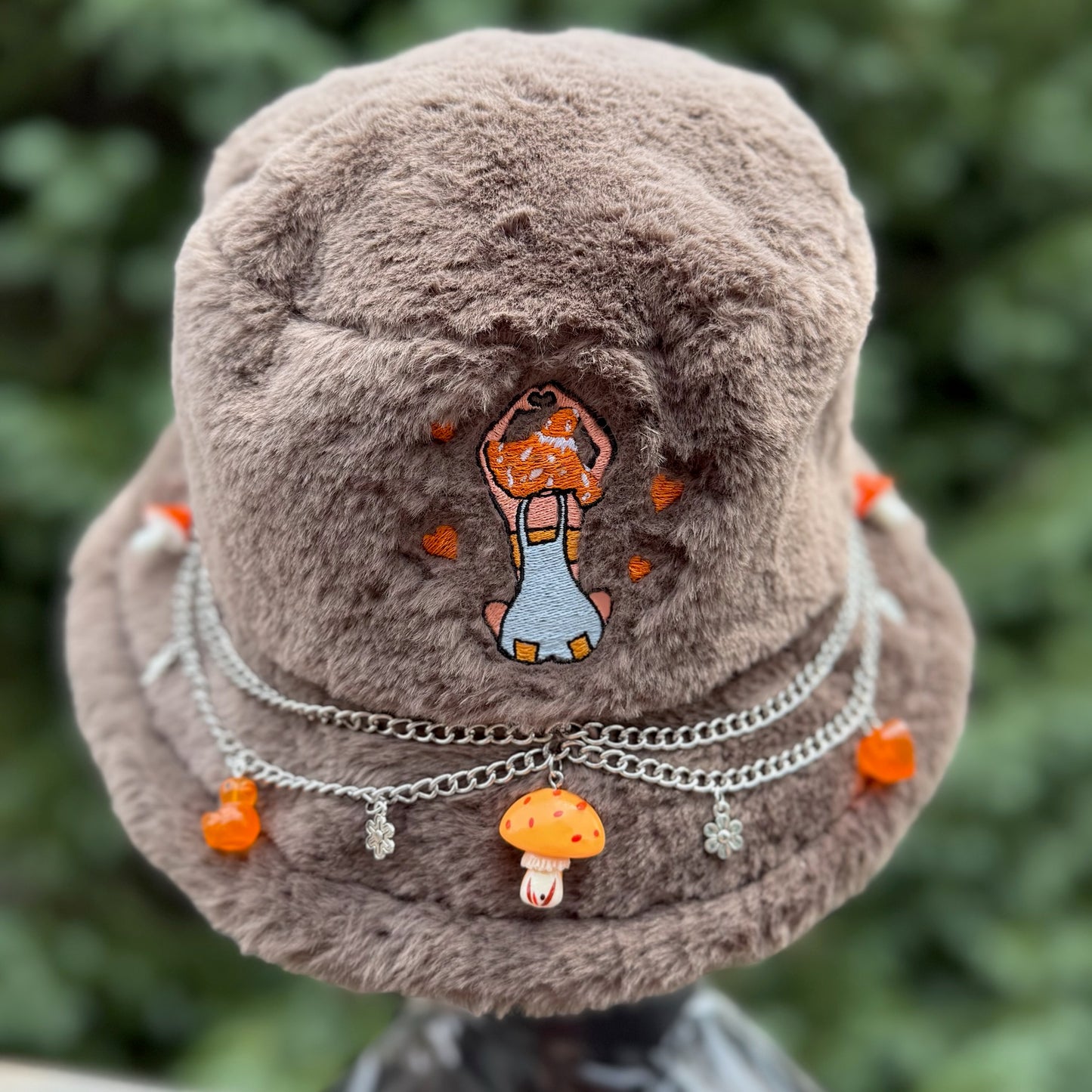 Grey Heart Bucket Hat 1