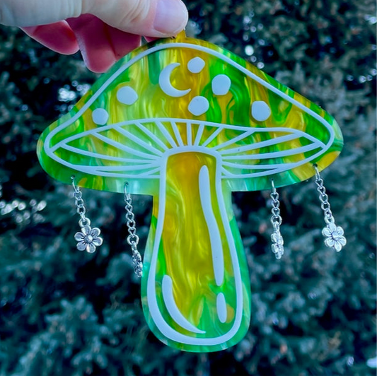 Green Mushroom Ornament