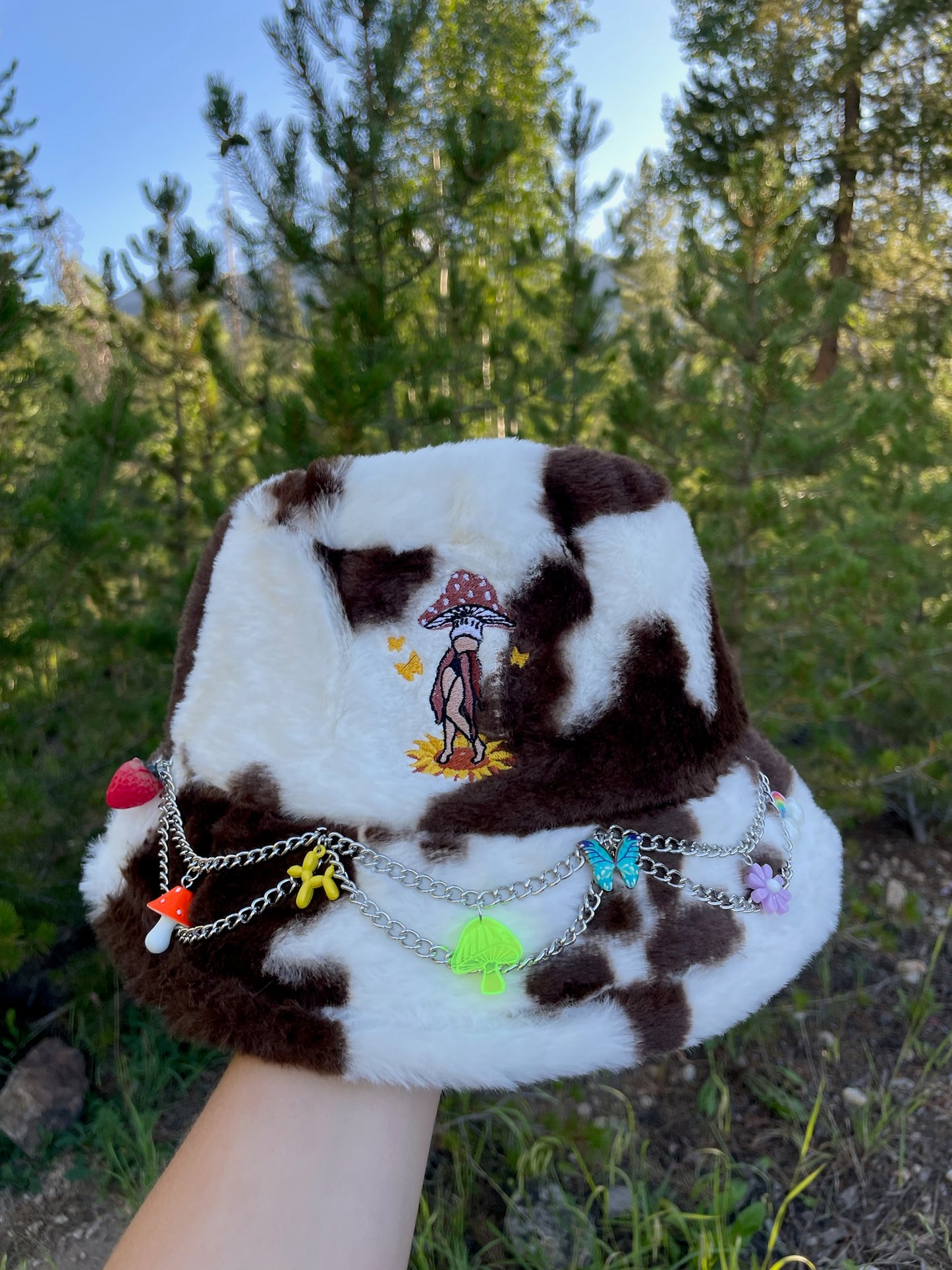 Dark Brown Cow Bucket Hat 4