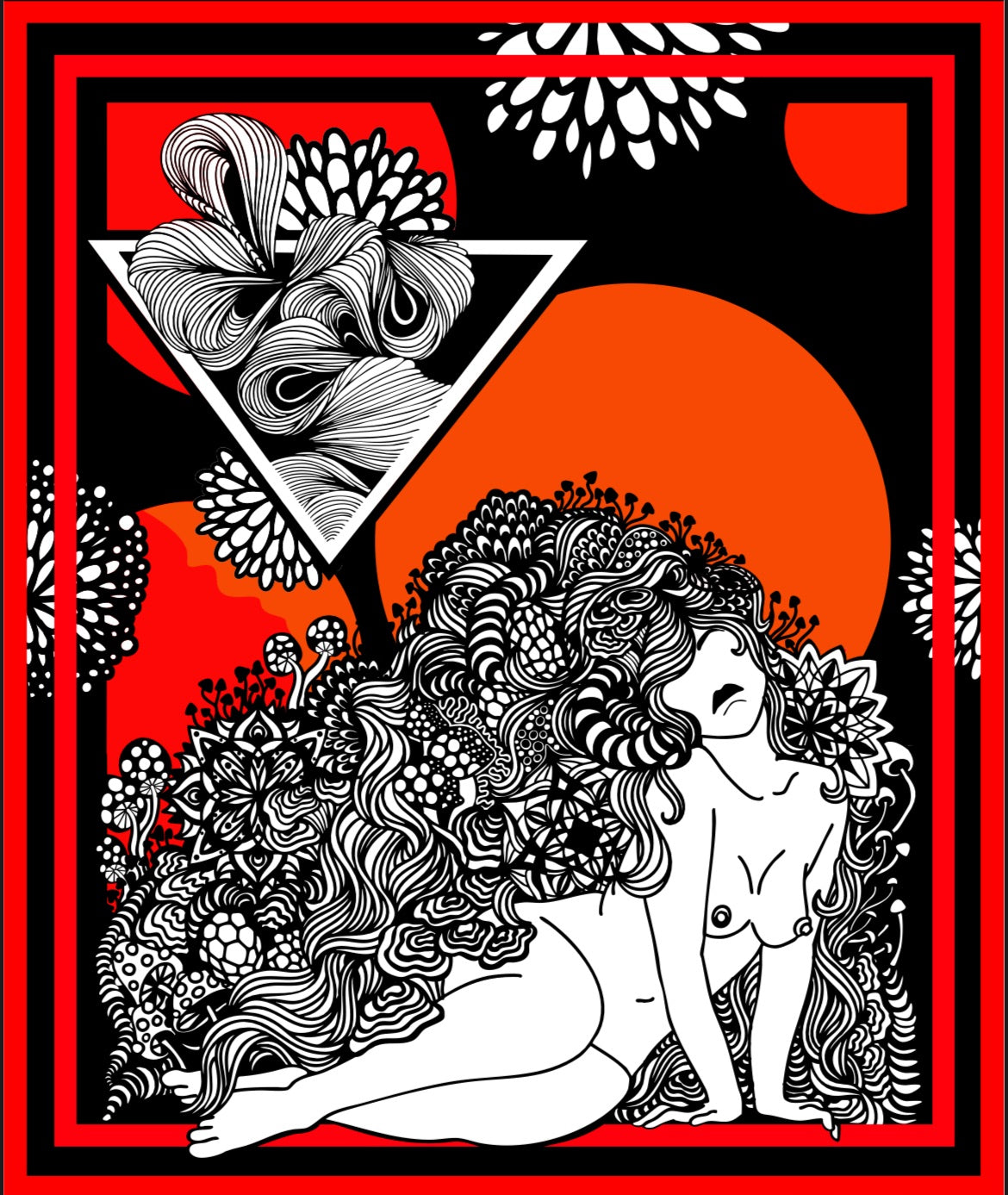 Mushroom Lady In Red