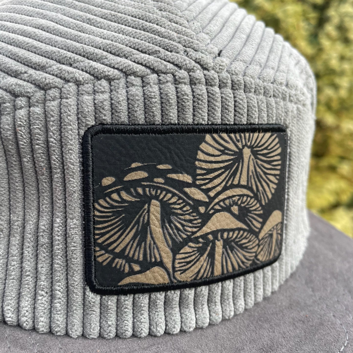 Gray Corduroy - 5 Panel - Long Brim
