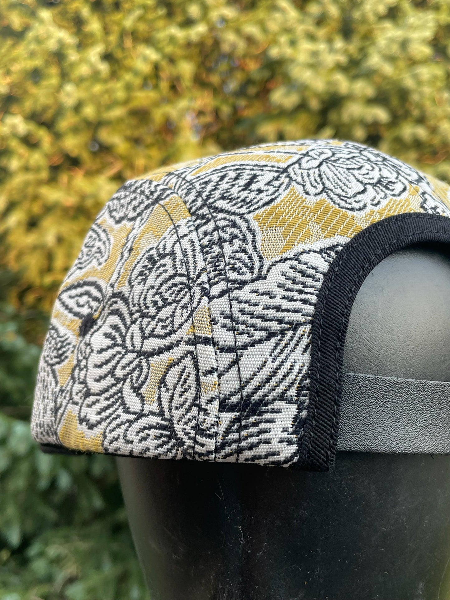 B&W Floral- 5 Panel - Long Brim