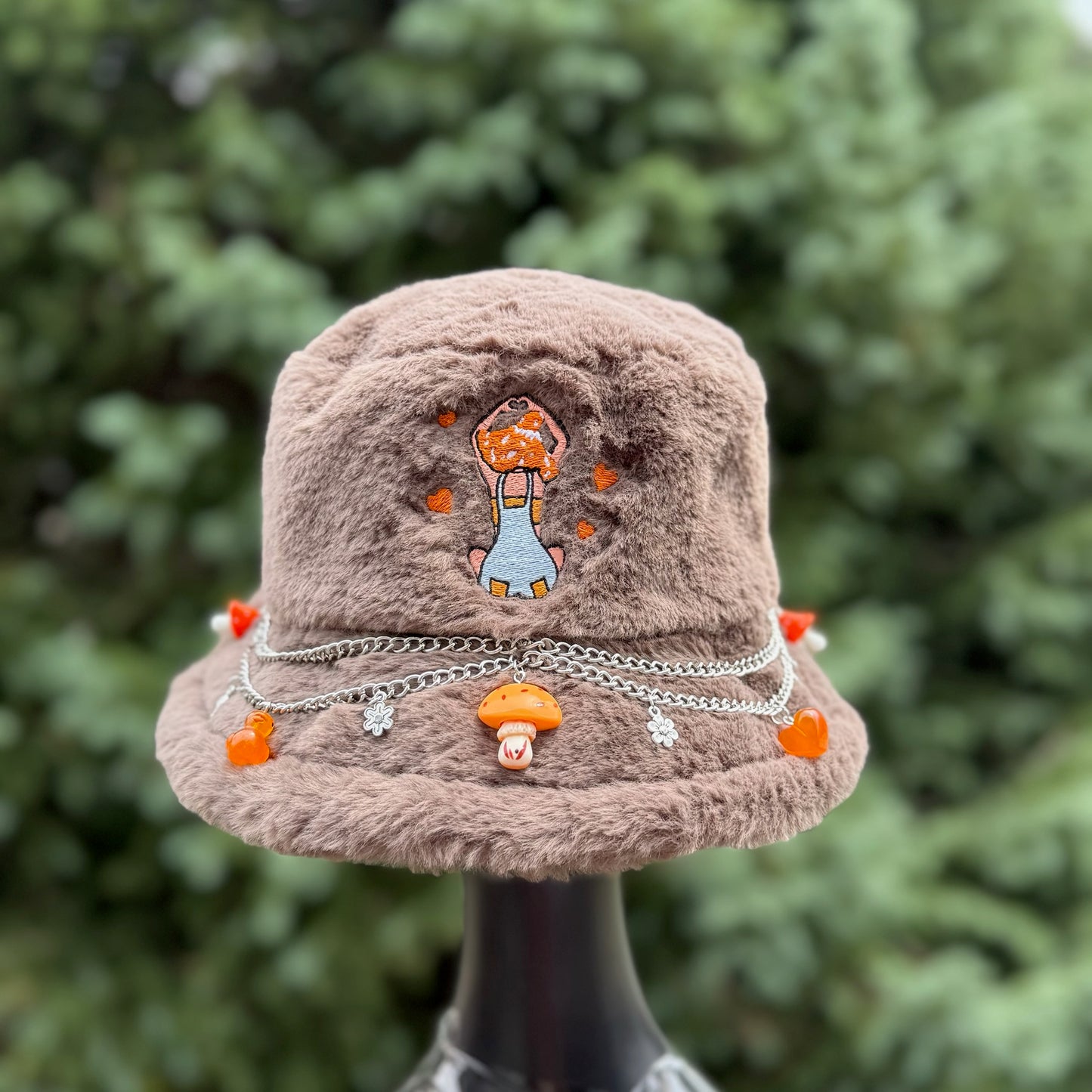 Grey Heart Bucket Hat 1