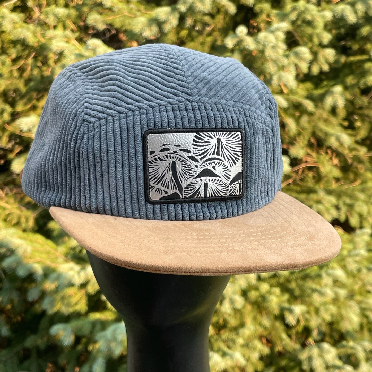 Blue Corduroy - 5 Panel - Long Brim