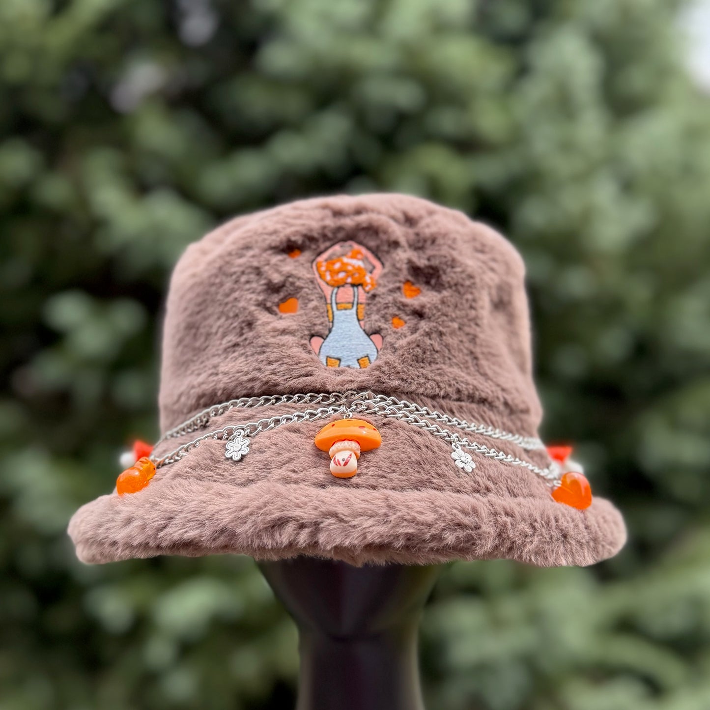 Grey Heart Bucket Hat 1