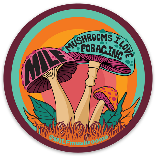 Mushrooms I Love Foraging (Pink/Teal)