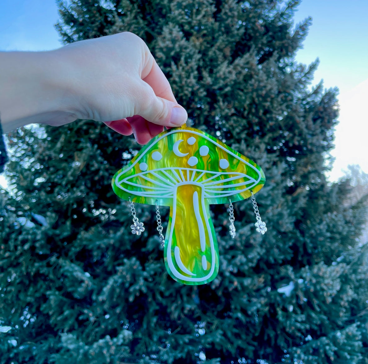 Green Mushroom Ornament
