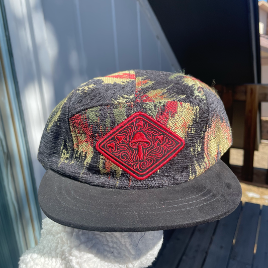 Abstract - 5 Panel Hat (Short Brim)