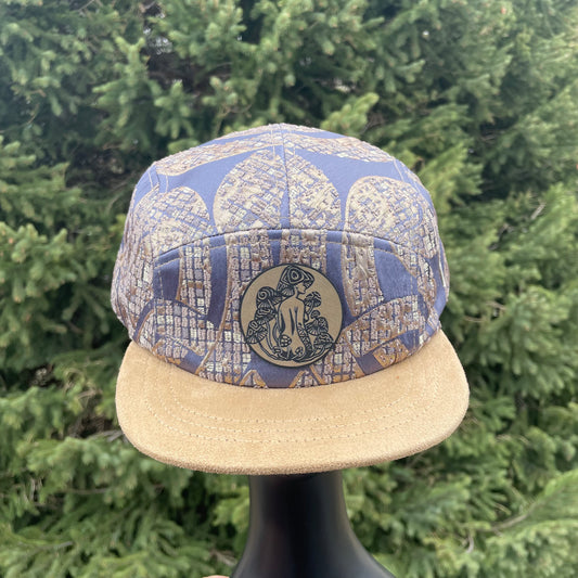 Golden ribbon - 5 Panel Hat - Short Brim