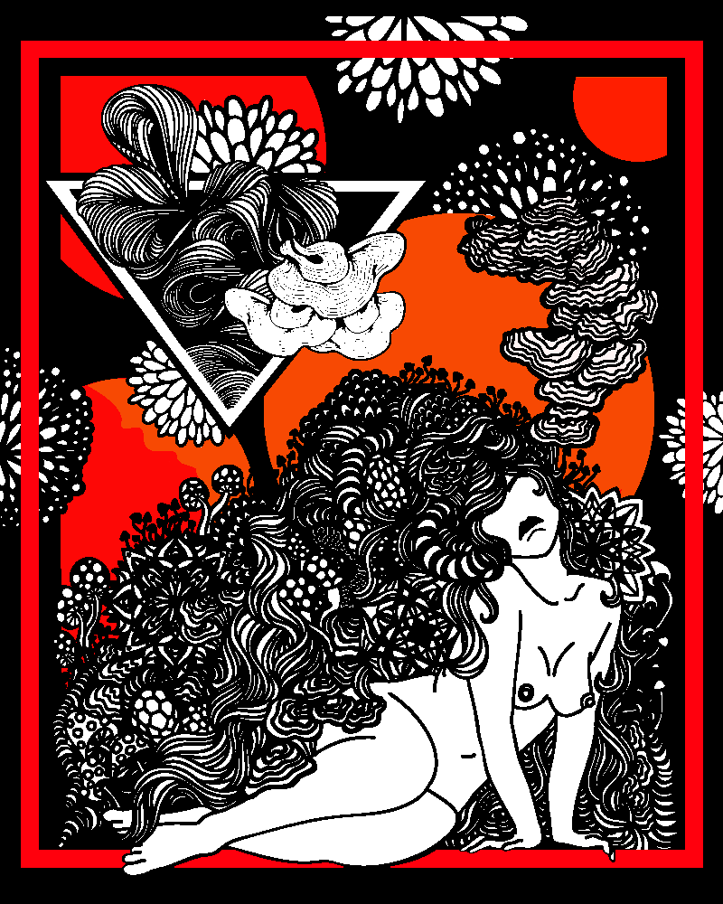 Mushroom Lady In Red