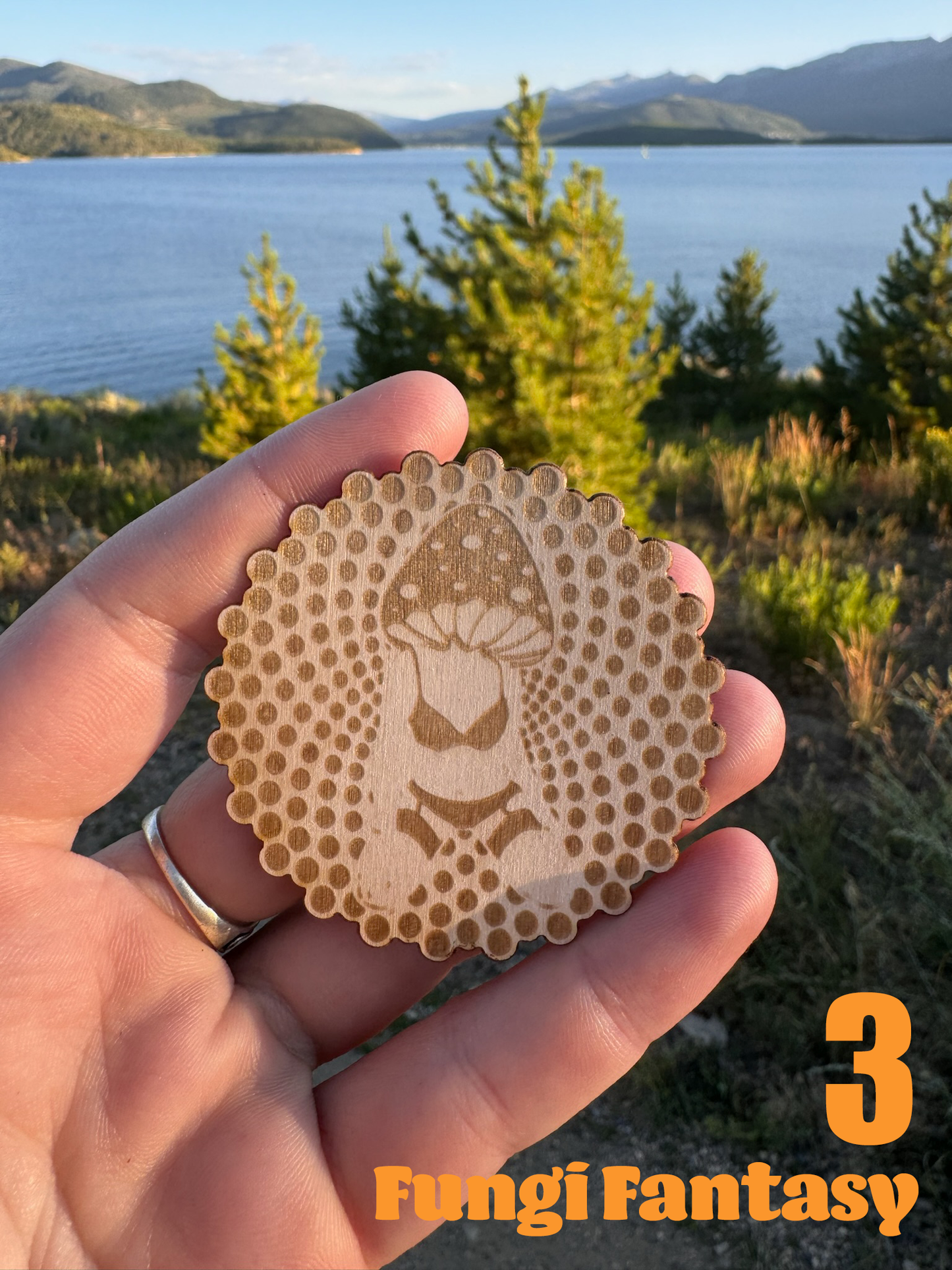 Laser-engraved Wood Stickers