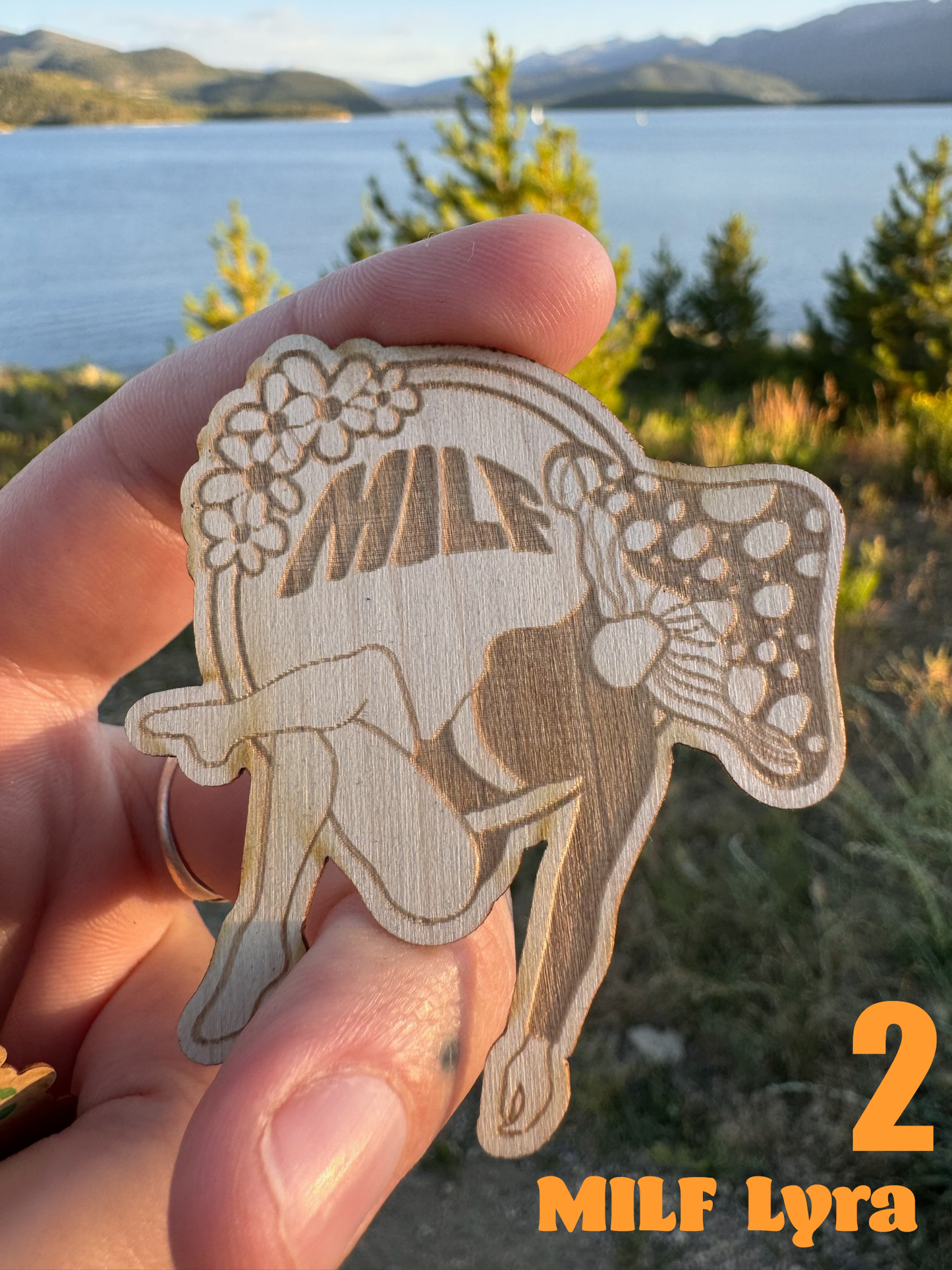 Laser-engraved Wood Stickers